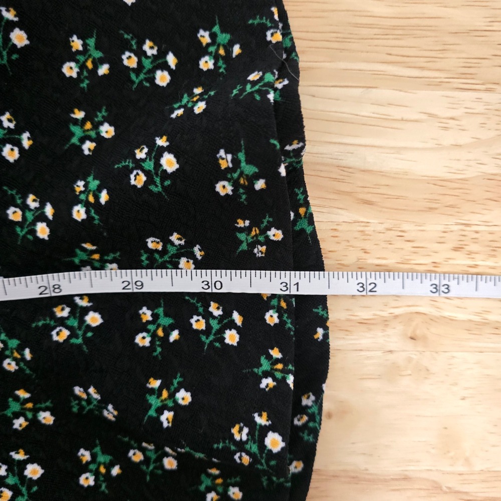 Hutch Black Floral Daisy Print Sweetheart Ruffle Hem Mini Dress Women's Size XS - Picture 6 of 9